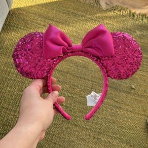 Solid pink Mickey ears